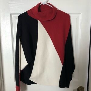 Gorgeous color block turtle neck sweater